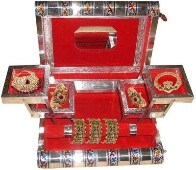 traditional rajasthan white metal jewellery vanity box|rajputana jewellery.